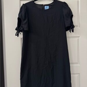CeCe Black Dress with Puff Bow Sleeves